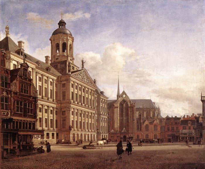 HEYDEN, Jan van der The New Town Hall in Amsterdam after France oil painting art